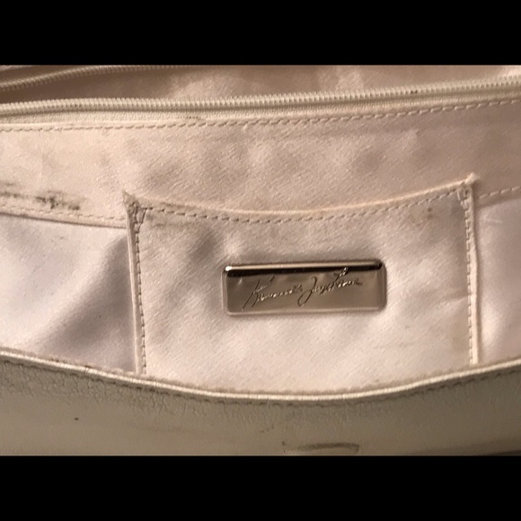 Pearl Leather Clutch with Crystal Snake accent - Picture 6 of 11